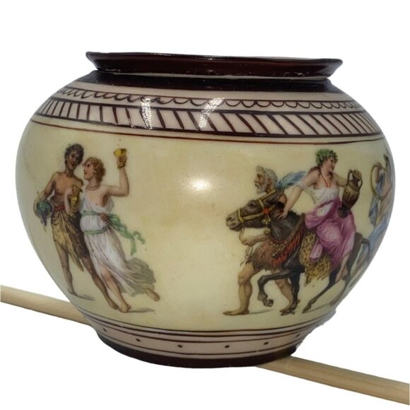 Vintage Ceramic Vase With Removable Insert European Style Intricate Classical Sc - Picture 6 of 8